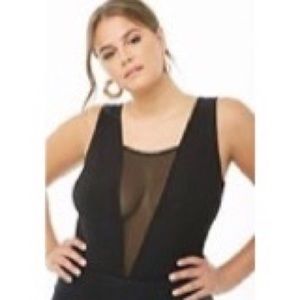 Black Mesh body suit F21 2x